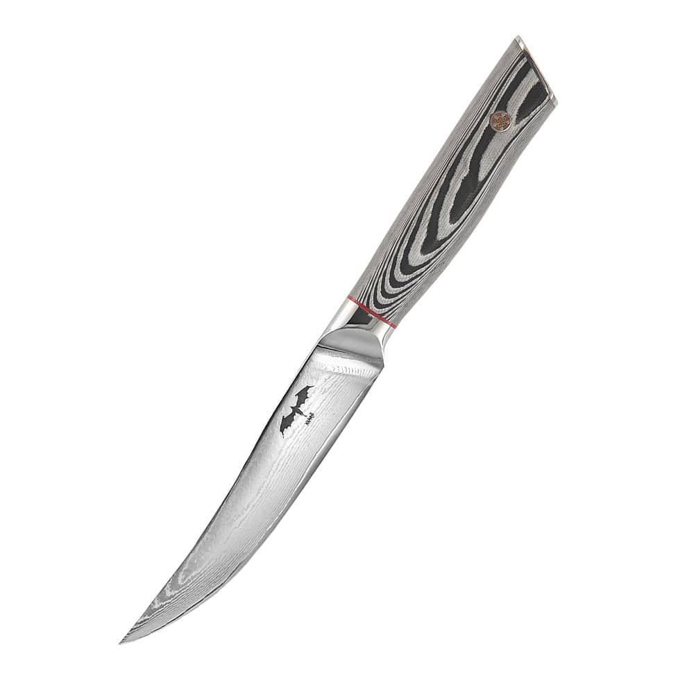Damascus Grey Handled Steak Knives Set IO ShenIO Shen